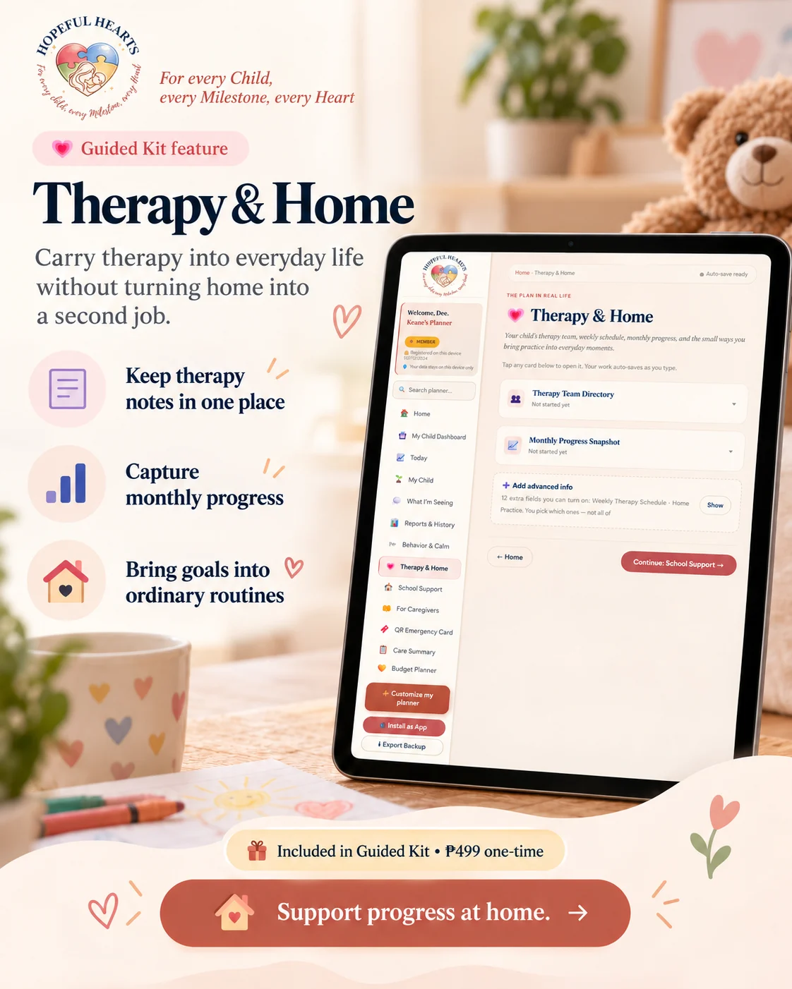 Therapy & Home — Guided Kit planner preview