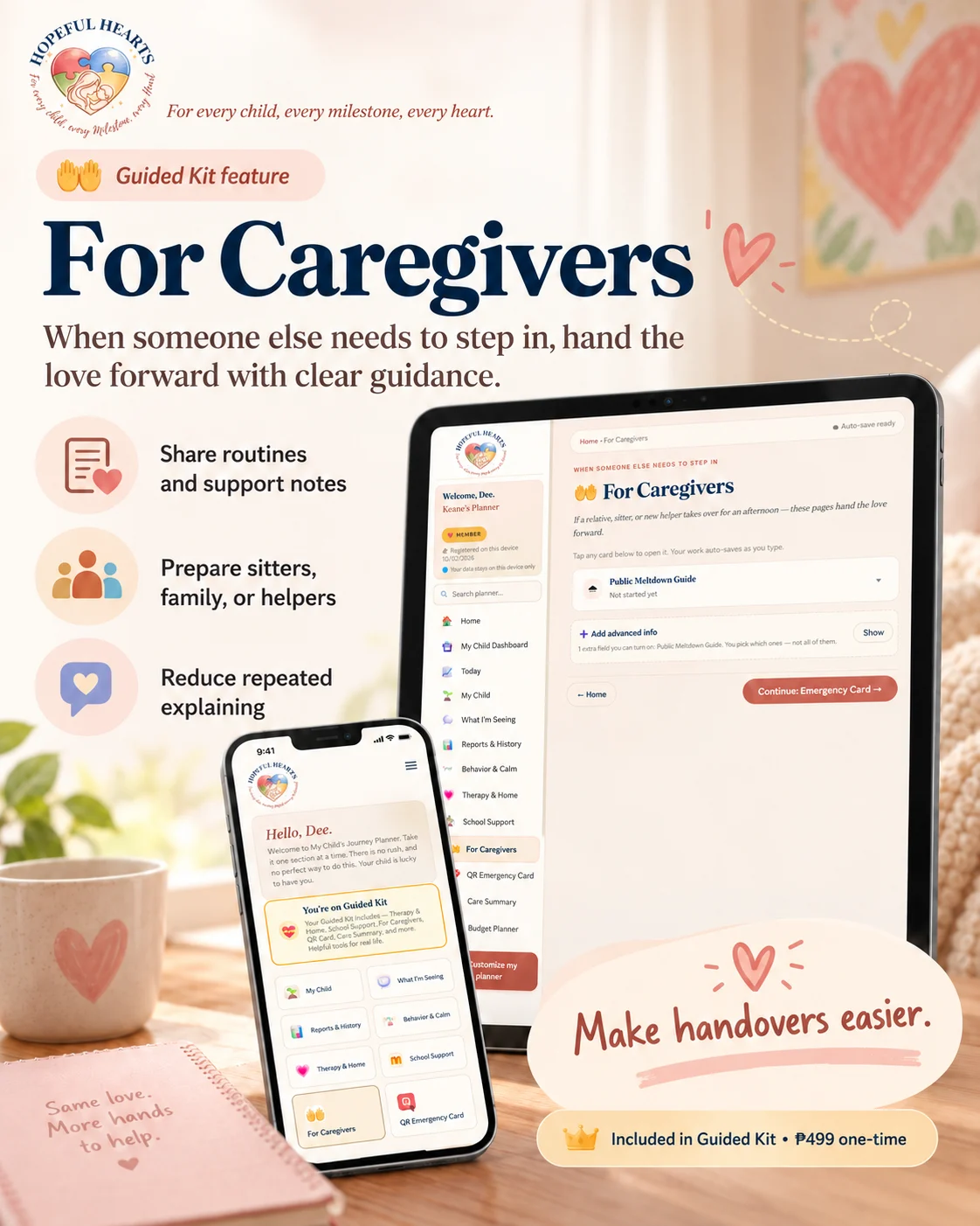 For Caregivers — Guided Kit planner preview