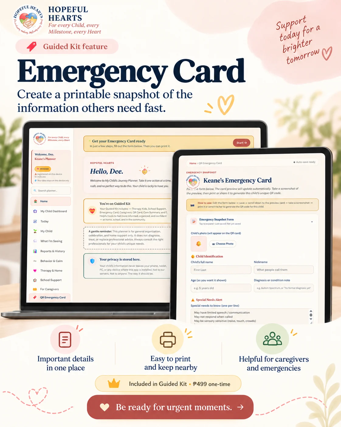 Emergency Card — Guided Kit planner preview