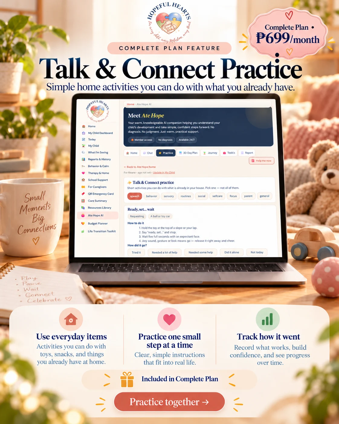 Talk & Connect Practice — Complete Support planner preview