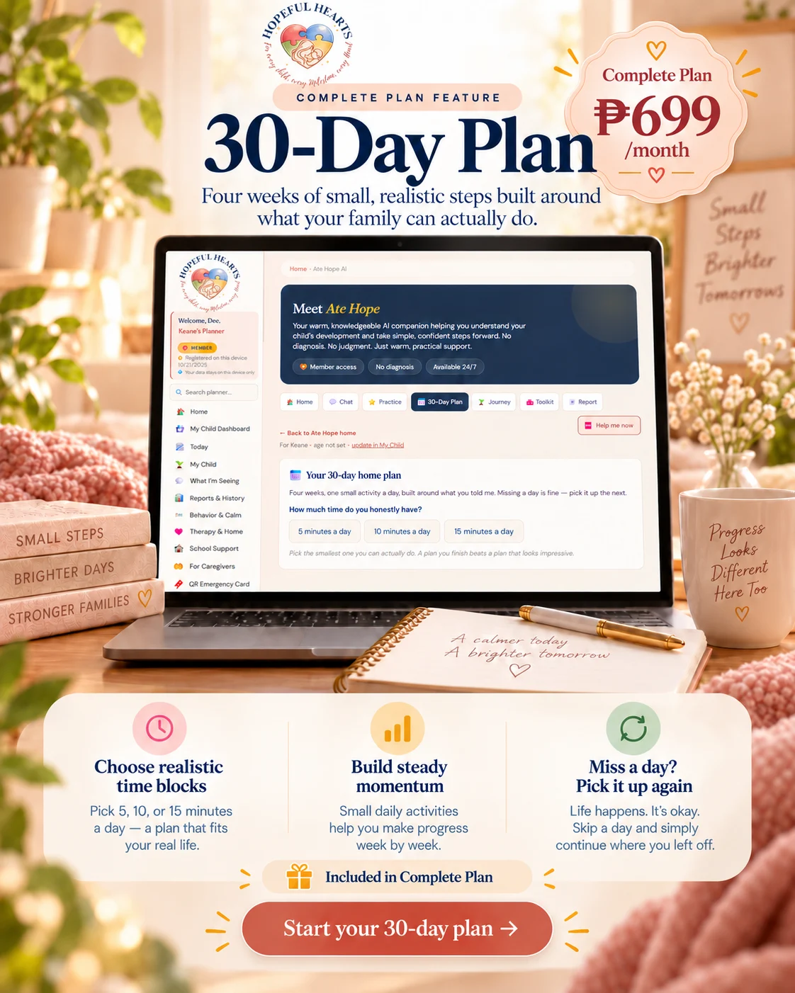 30-Day Plan — Complete Support planner preview