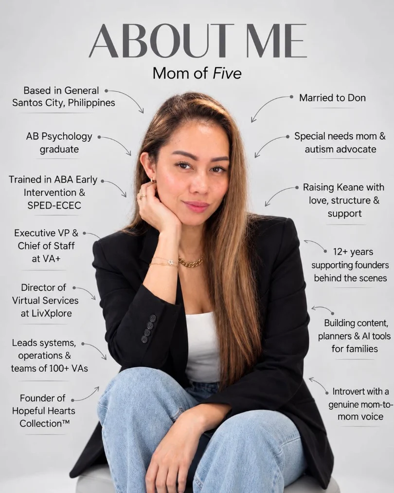 Mommy Dee, founder of Hopeful Hearts Collection, with her About Me story